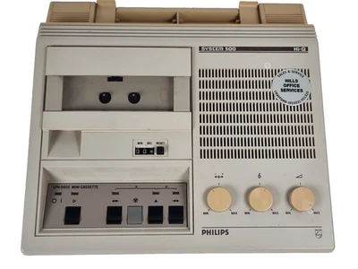Vintage Philips LFH 0505 System 500 Hi-Q Dictation Transcript Cassette Recorder - Image 1 of 4