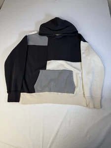 Hollister Hoodie Herren Medium Oversized Fit Pullover Sweatshirt Patchwork Grunge - Bild 1 von 6