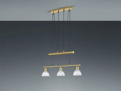 Trio Pendelleuchte Levisto messing matt höhenverstellbar LED inkl. - Bild 1 von 4