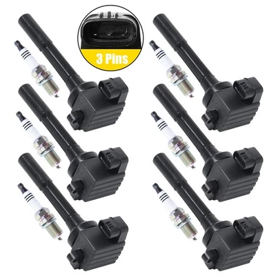 UF245 6 Ignition Coil+6 Spark Plug for 3.2 3.5L Acura Honda Passport Rodeo Isuzu - Image 1 of 4