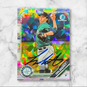 Logan Gilbert signiert 2019 Bowman Chrome Atomic Refractor Auto Mariners - Bild 1 von 1