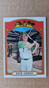 1972 Topps DICK GREEN Card #780 OAKLAND A'S - Picture 1 of 2