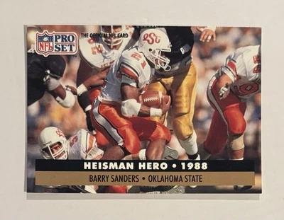 Juego profesional de fútbol americano 1991 #39 Barry Sanders Salón de la fama Detroit Lions. Heisman Hero 💥💥💥 Foto 1 de 2