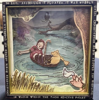 Classic Winnie The Pooh Charpente Musical Shadow Box - Image 1 of 4