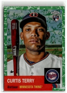 2022 Topps Chrome Platinum #354 Curtis Terry White/Green Refractor #/99 A1734 - Picture 1 of 2