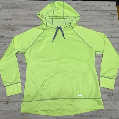 Sudadera con capucha pulóver amarilla de alta visibilidad de neón para mujer AVIA talla XXL agujeros para el pulgar Foto 1 de 4