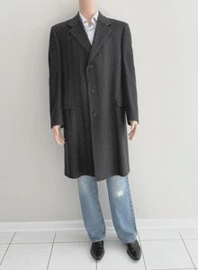 Corneliani Men's 100% Cashmere Herringbone Overcoat, Size IT 52R/ US 42R (L) - Picture 1 of 9