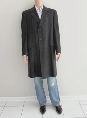 Corneliani Men's 100% Cashmere Herringbone Overcoat, Size IT 52R/ US 42R (L) - Image 1 of 4