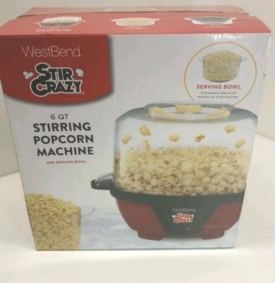Stir Crazy Popcorn Machine Electric Hot Oil Popper Includes Large Lid for Ser... - Image 1 of 3