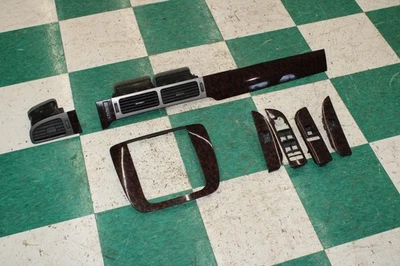 10-14 GM SUV Brown Woodgrain Dash Trim Radio Bezel Window Switch Surrounds Set - Image 1 of 4