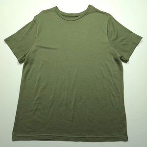 Camisa Unbound Merino Para Hombres Grande Verde Ejército Lana Pura Fina Capa Base Caminata Trek L - Imagen 1 de 14