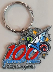Disney Sorcerer Hat Fantasia 100 Years Of Magic Walt Disney World Keychain - Picture 1 of 3