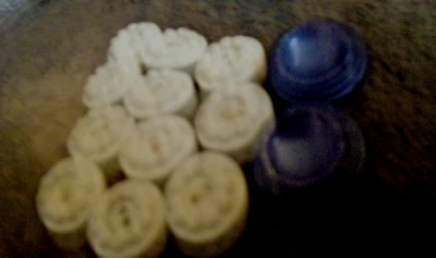 13 Antique Old Stock 2 Hole  buttons -3/4'' Inch-11 0F THESE-2 BIG BLUE - Image 1 of 4