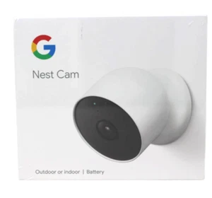 Google Nest Cam Indoor Outdoor Surveillance Camera Snow Pack of 1 Battery - Picture 1 of 4