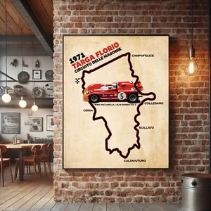 Nino Vaccarella Tribute Poster Targa Florio Racing Wall Art Print Race Fans Gift - Picture 1 of 22