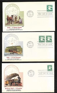 #2111/2112/2113 (22c) "D" & Eagle Sht,Coil & Bkt - Set of 3 Fleetwood FDCs - Picture 1 of 2