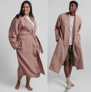 PARACHUTE 100% Linen ROBE Bathrobe SP Unisex Clay Pockets Belted NWT $109 - Picture 1 of 6