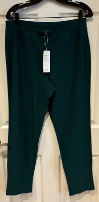 NUEVO CON ETIQUETAS EILEEN FISHER Pantalón al Tobillo Egeo Lavable Elastizado Crepé Ajustado $168 M Foto 1 de 4