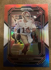 2022 Panini Prizm Brock Purdy Red/White/Blue Prizm Rookie #353