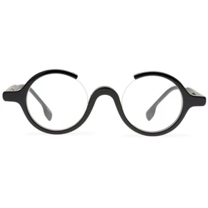 Gafas redondas con espacio 3/4 gafas redondas marco de acetato gafas artesanales únicas - Imagen 1 de 47