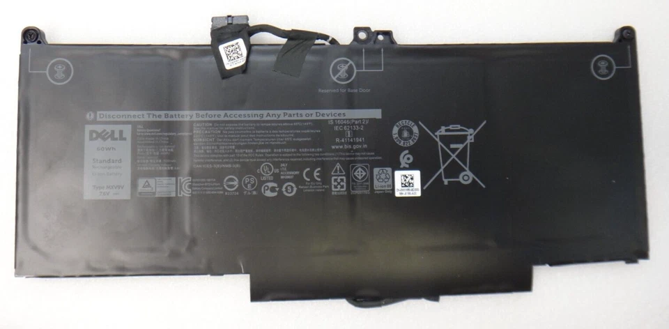 Genuine Dell Latitude 5300/5310/7300/7400 Battery 7.6V 60Wh MXV9V - Image 1 of 2