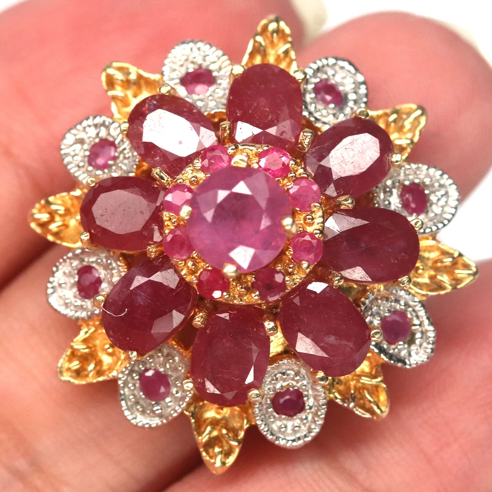 Heated Gemstone Pink Ruby Ring 925 Sterling Silver Size 8.25 - Image 1 of 4