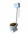 Dollhouse White High Level Toilet Miniature Porcelain Bathroom Furniture