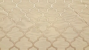Cortinas marroquíes JACQUARD de tela de descuento marfil y topo - Imagen 1 de 1
