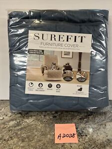 Sure Fit Recliner Cover Up To  24” W - Miracle Mink Chambray Blue  Waterproof