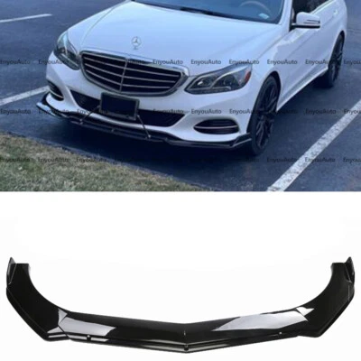 For Mercedes-Benz E200 E250 E280 E300 E350 E450 Front Bumper Lip Spoiler Splitte - Image 1 of 4