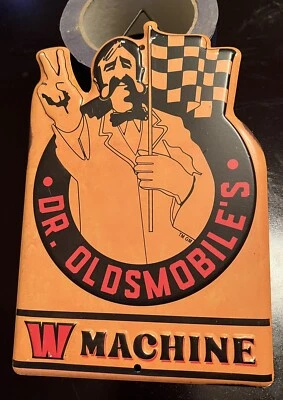 NEW 60's 70'S STYLE DR. OLDSMOBILE'S W MACHINE Tin Metal Embossed Sign #8 - Image 1 of 2