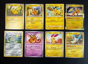 Pikachu & Elektrische Maus Pokémon Lot - 8 Karten - Holo Raichu + Plusle, Minun - Bild 1 von 9