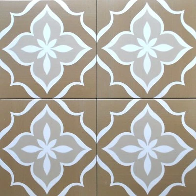 Piso de baldosas de gres porcelánico marrón desgastado Flora 8X8 (se vende por pieza)  Foto 1 de 4