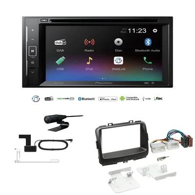 Pioneer Autoradio 2-DIN Bluetooth DVD DAB für KIA Carens IV ab 2013 in schwarz - Bild 1 von 4