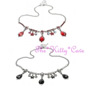 Vintage Hollywood Chic Prom Ball Deco Teardrop Burlesque Crystal Choker Necklace - Picture 1 of 4