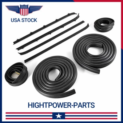 Front Door Window Molding Rubber Felt Trim Seal Weather Stripping For GMC C1500 Foto 1 de 4