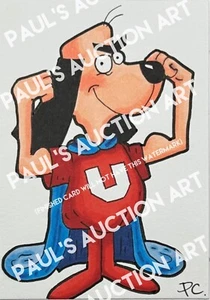 Paul’s Auction Art Card Print UNDERDOG Classic Cartoon Superhero Signed Cicoria - Picture 1 of 2