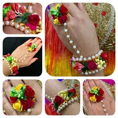 Bridal Flower Gajra Indian Pakistani wedding Jewellery Mehndi Sangeet Gana