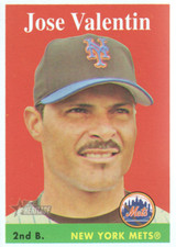 2007 Topps Heritage New York Mets Baseball Card #53a Jose Valentin