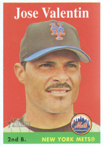2007 Topps Heritage New York Mets Baseball Card #53a Jose Valentin