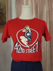 VTG 80s SCREEN STARS T Shirt 42nd Street Broadway Musical Single Stitch Red Sz S - Picture 1 of 10