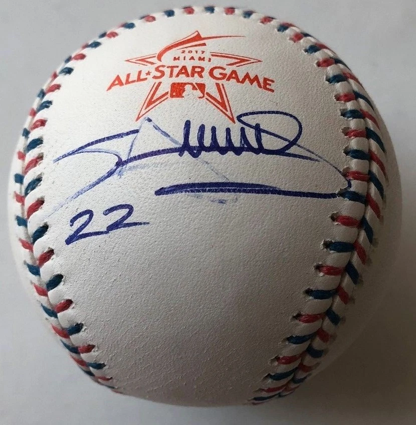 MIGUEL SANO FIRMADO 2017 ALL STAR GAME RAWLINGS MLB BÉISBOL GEMELOS CERTIFICADO DE AUTENTICIDAD Foto 1 de 1