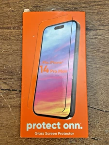 Proteggi Onn. Vetro protezione schermo per iphone 14 Pro Max scatola aperta - Foto 1 di 2