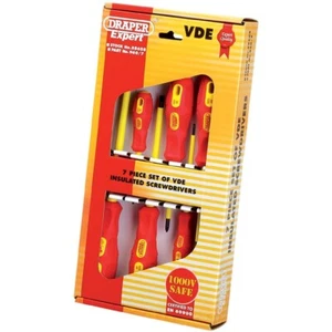 DRAPER VDE Approved Fully Insulated Screwdriver Set 7 Piece-88608 - Picture 1 of 2