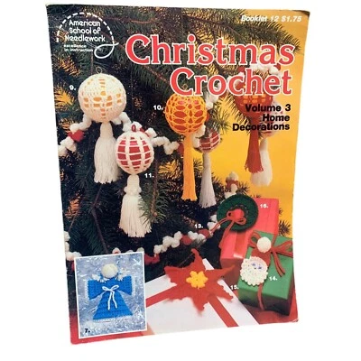 American School Of Needlework Christmas Crochet Booklets Vol 3 Home Decorations - Image 1 of 2
