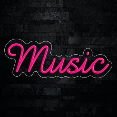 Letrero de neón LED de música 22"L x 8"H #32501 Foto 1 de 3