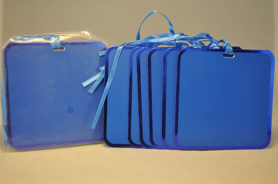 Hallmark: Set of 6 Gift Tags With Ribbon Blue - 3 Packs (total 18) $14.22 value  - Image 1 of 1