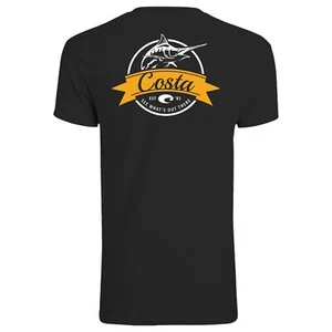 Costa Founders Fish T-Shirt (L)- Black - Picture 1 of 3
