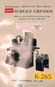 Kent KGS 200, 250 250H 250AH 250AHD 818HD 1020AHD, Grinder Servcie Parts Manual - Picture 1 of 3