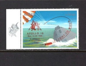 Manama 1969 Apollo 10 Splash Down sobreimpresión sin montar o nunca montado Mi 458 - Imagen 1 de 1